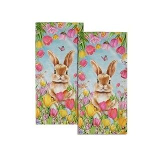 2 pack bunny hand towels